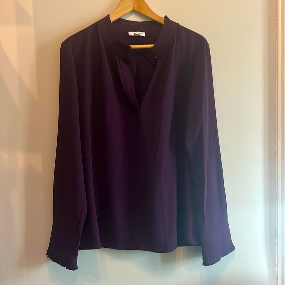 Super soft Eggplant Coloured Blouse, worn once.